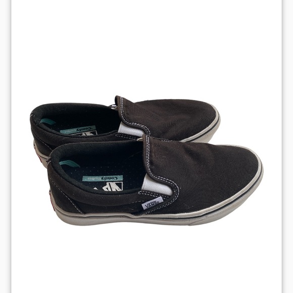 Van’s classic slip-on black white sneakers unisex Men’s 4.5 Women’s 6 - Picture 2 of 6